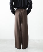 画像をギャラリービューアに読み込む, ssstein(シュタイン)のEASY LONG WIDE TROUSERS (2/90 WOOL GABARDINE) - DARK BEIGEの公式通販サイトsession福岡セレクトショップ
