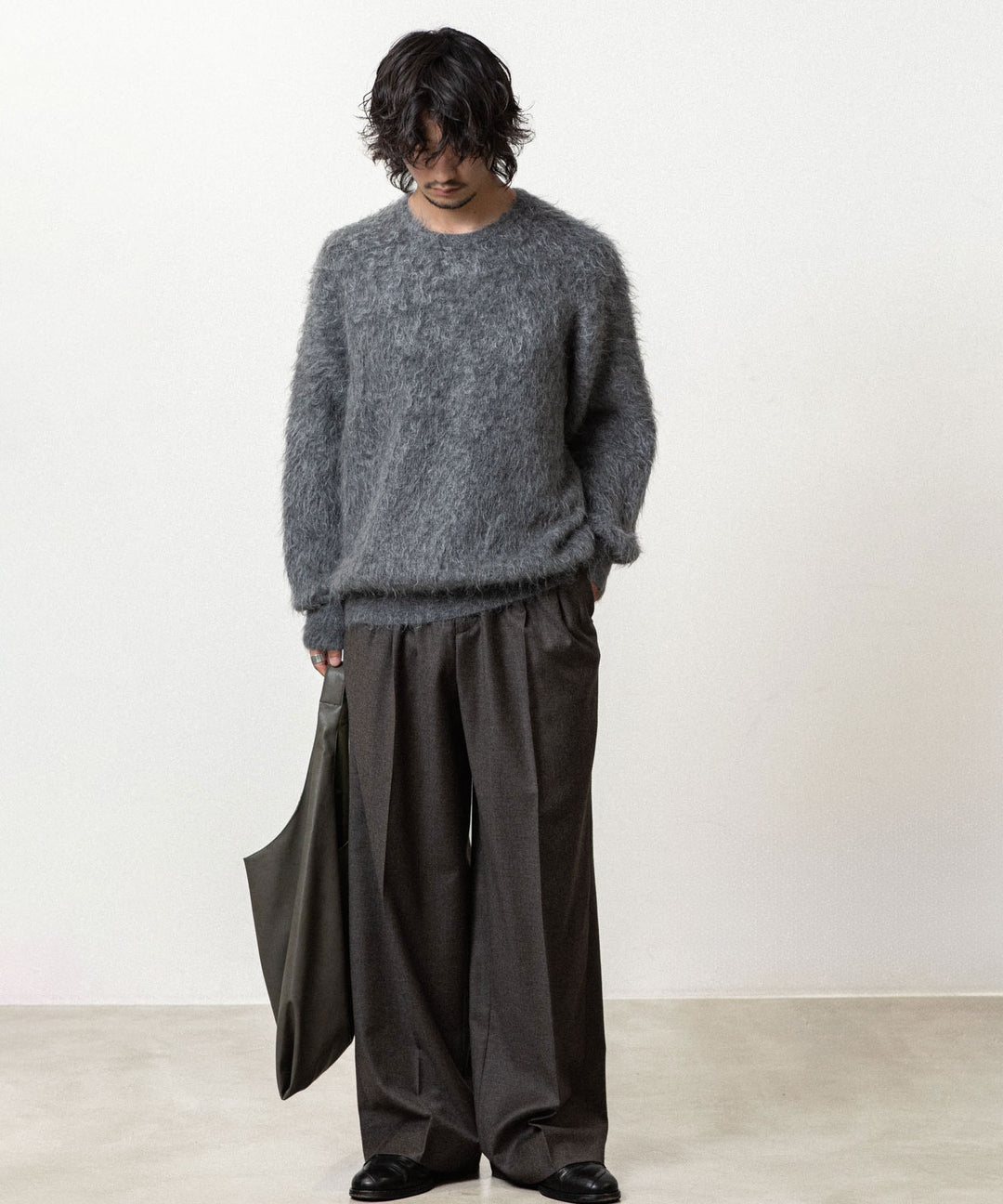 ssstein(シュタイン)の KID MOHAIR KNIT CREW NECK LS - GREYの公式通販サイトsession福岡セレクトショップ