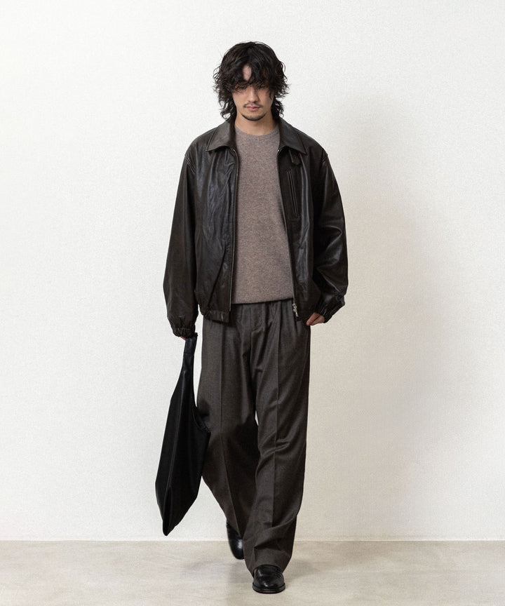 ssstein(シュタイン)のSUPER FINE WOOL MILLED KNIT CREW NECK LS - BEIGEの公式通販サイトsession福岡セレクトショップ