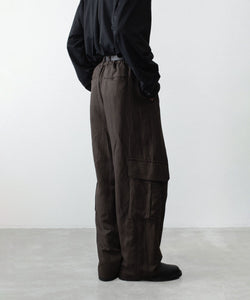 ssstein / シュタイン】VIS/LI/RA TWILL CARGO TROUSERS - KHAKI BROWN