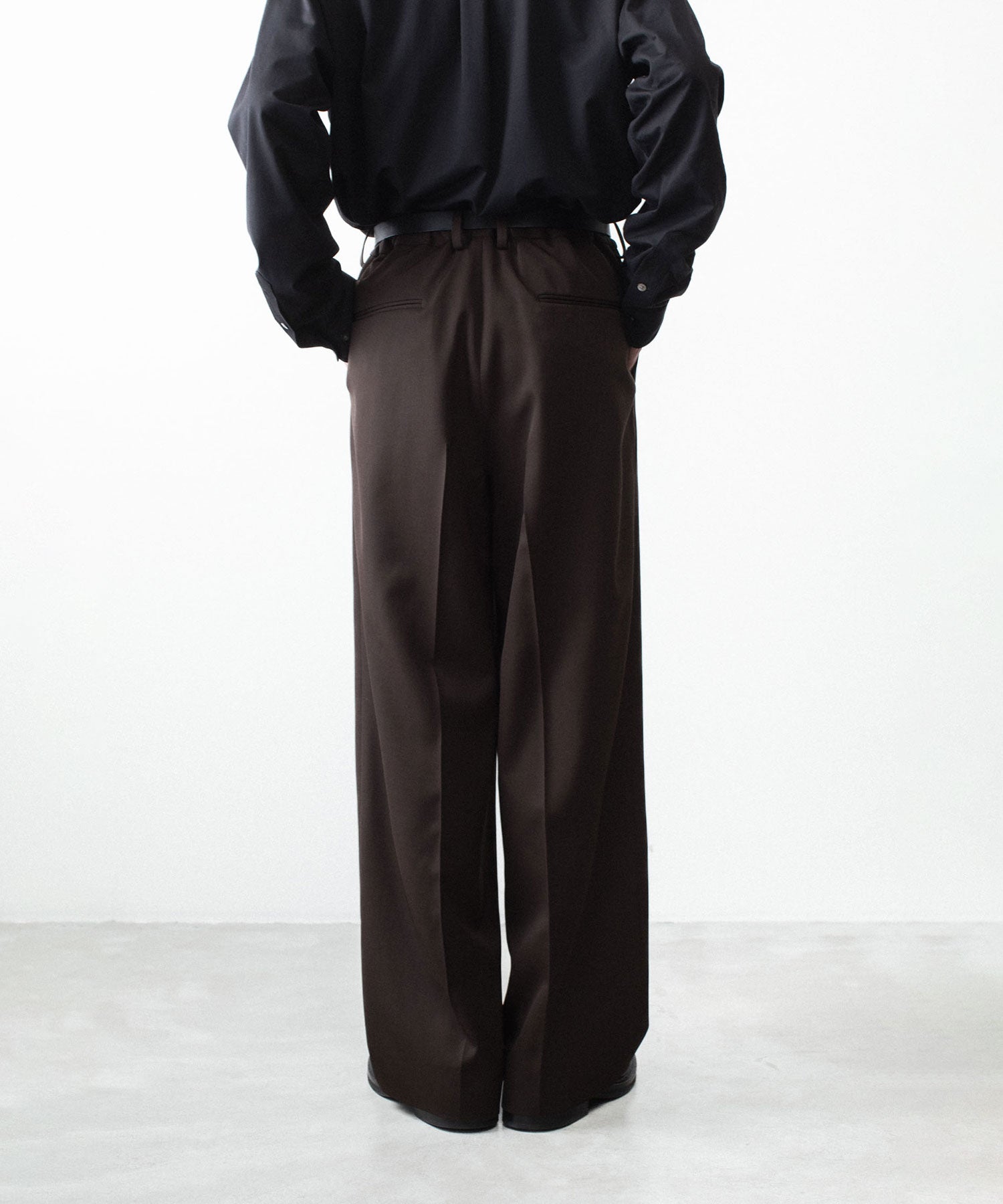 ssstein / シュタイン】EASY LONG WIDE TROUSERS (2/90 WOOL GABARDINE
