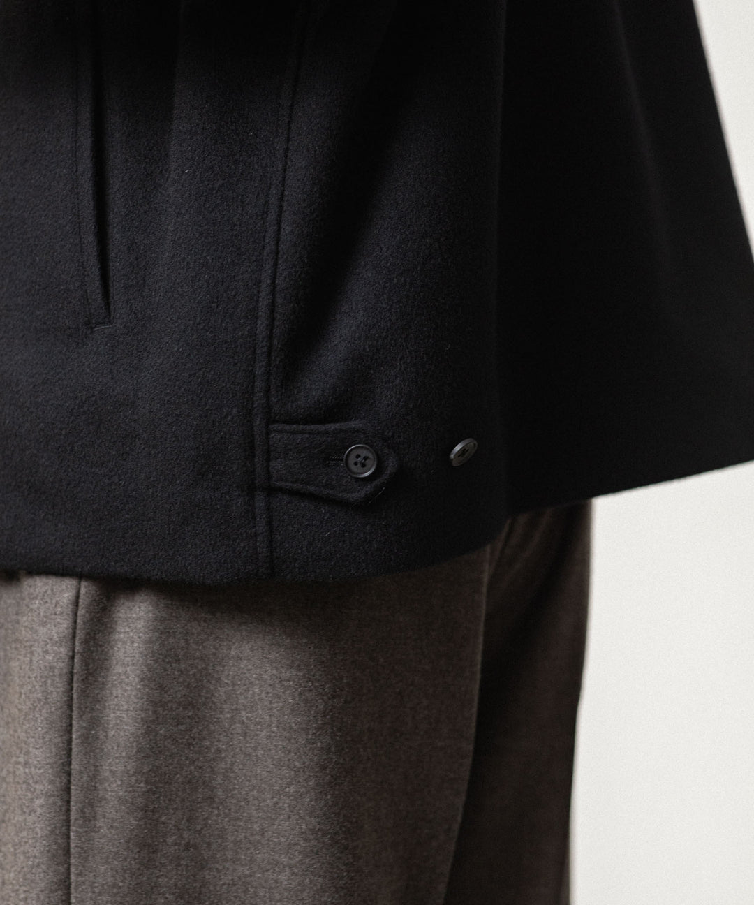 ssstein(シュタイン)のWOOL CASHMERE ZIP SHORT JACKET - BLACKの公式通販サイトsession福岡セレクトショップ