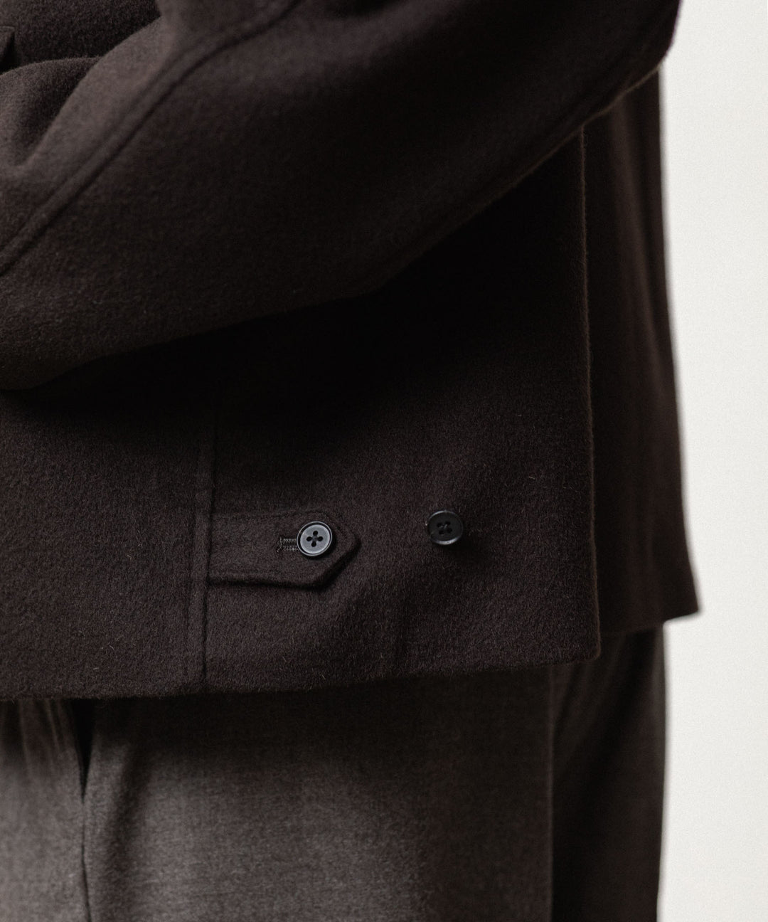 ssstein(シュタイン)のWOOL CASHMERE ZIP SHORT JACKET - DARK BROWNの公式通販サイトsession福岡セレクトショップ