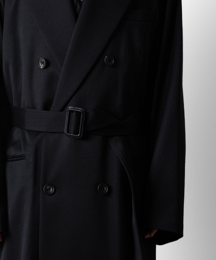 ssstein(シュタイン)のW/SI SATIN PEAK LAPEL LONG COAT - BLACKの公式通販サイトsession福岡セレクトショップ