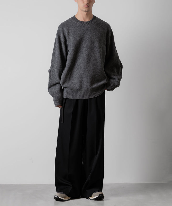 ssstein(シュタイン)のEXTRA FINE WOOL KNIT CURVE SLEEVE LS - DARK GREYの公式通販サイトsession福岡セレクトショップ