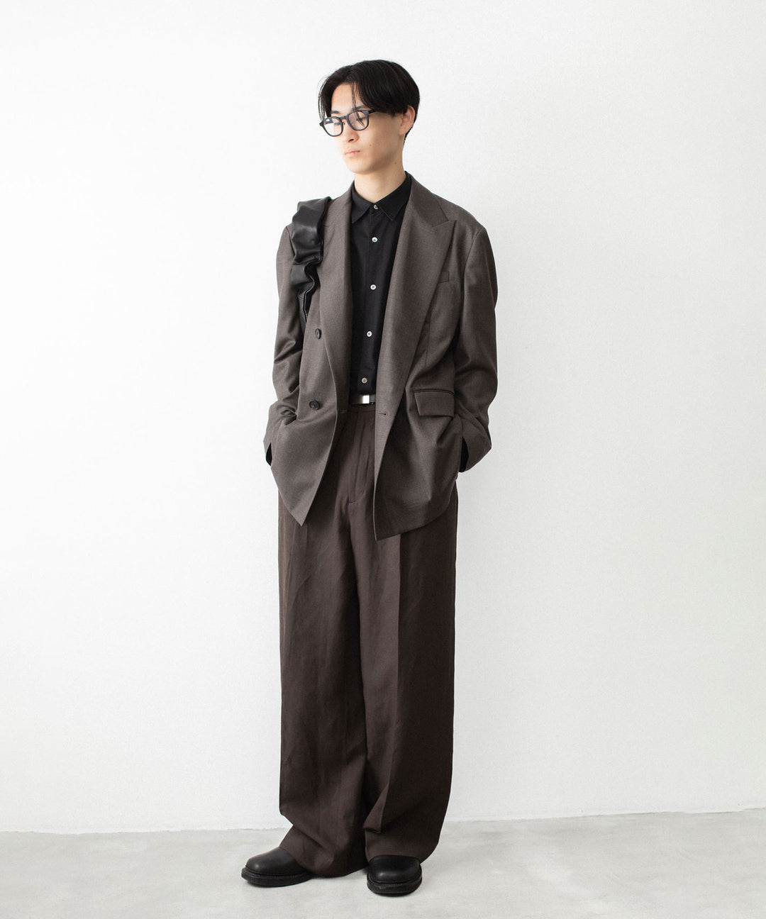 ssstein(シュタイン)のEXTRA FINE WOOL DOUBLE BREASTED BLAZER - BROWN GREYの公式通販サイトsession福岡セレクトショップ