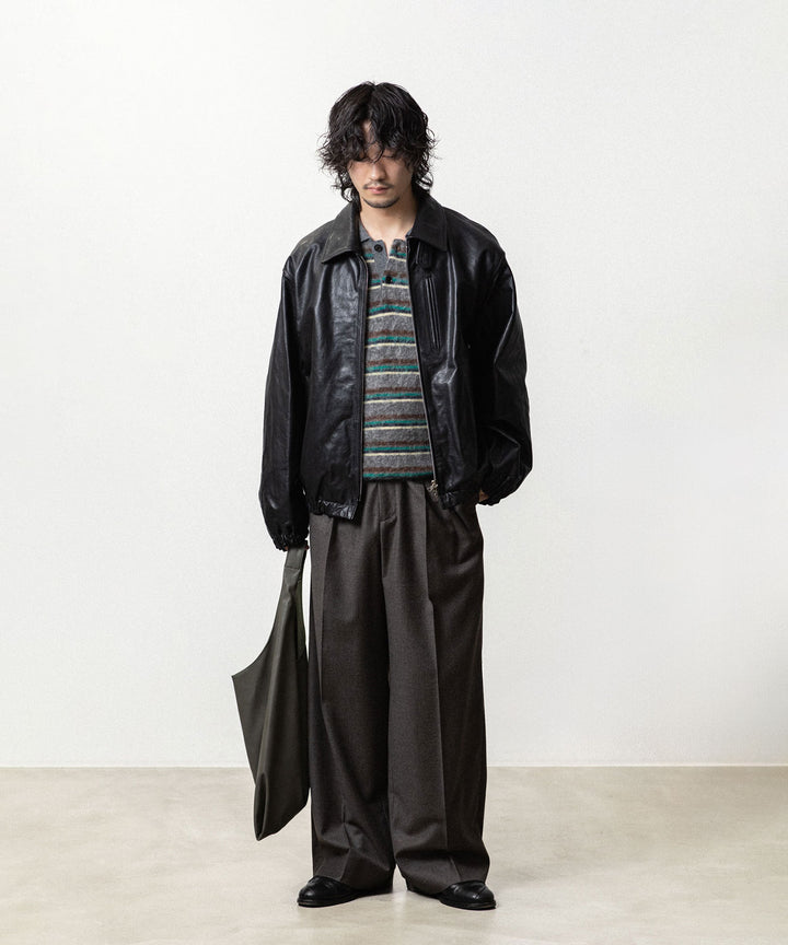 ssstein(シュタイン)の KID MOHAIR RIBBED KNIT POLO LS - GREY MULTIの公式通販サイトsession福岡セレクトショップ