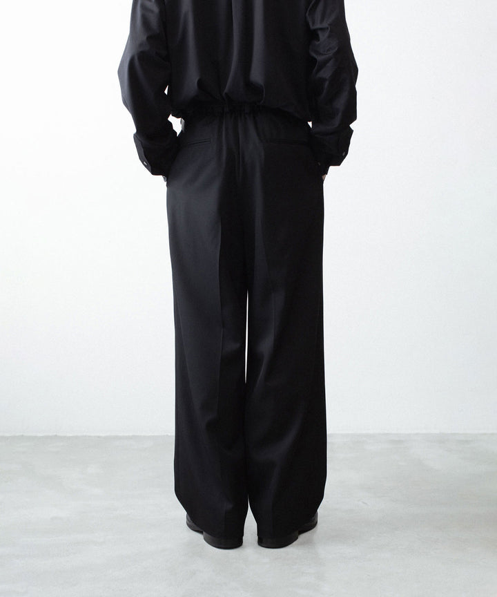 ssstein(シュタイン)のEASY LONG WIDE TROUSERS (2/90 WOOL GABARDINE) - BLACKの公式通販サイトsession福岡セレクトショップ