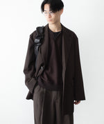 画像をギャラリービューアに読み込む, ssstein(シュタイン)のSLUB COTTON KNIT SKIPPER LS - DARK BROWNの公式通販サイトsession福岡セレクトショップ
