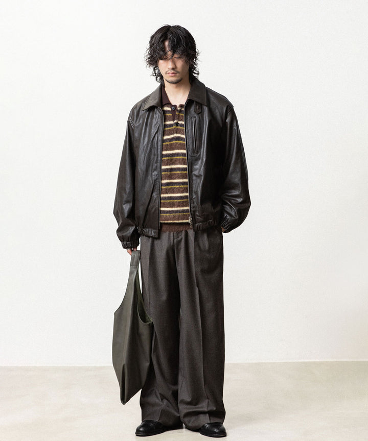ssstein(シュタイン)の KID MOHAIR RIBBED KNIT POLO LS -  BROWN MULTIの公式通販サイトsession福岡セレクトショップ