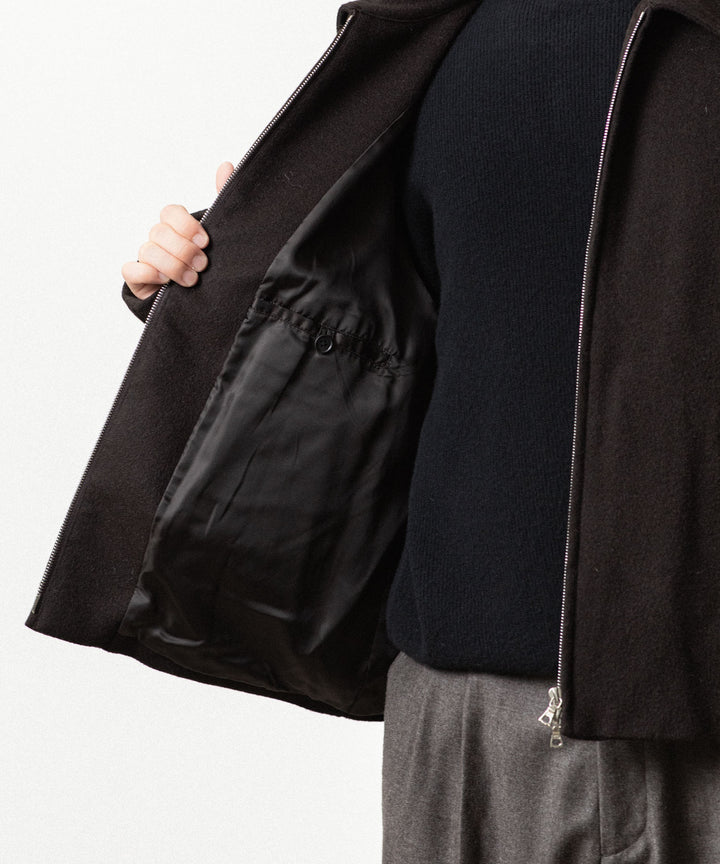 ssstein(シュタイン)のWOOL CASHMERE ZIP SHORT JACKET - DARK BROWNの公式通販サイトsession福岡セレクトショップ