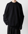 【ssstein】OVERSIZED DOUBLE KNIT REVERSIBLE LS - BLACK×BLACK