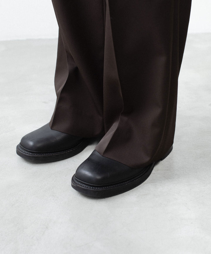 ssstein(シュタイン)のEASY LONG WIDE TROUSERS (2/90 WOOL GABARDINE) - DARK BROWNの公式通販サイトsession福岡セレクトショップ
