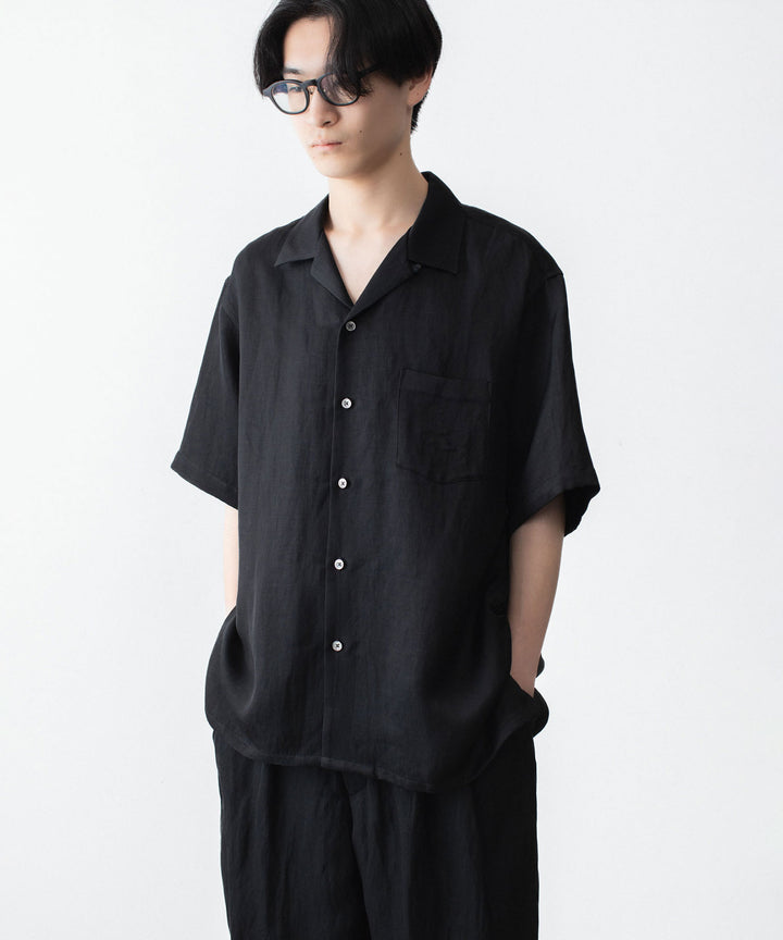 ssstein(シュタイン)のVIS/LI BRIGHT TWILL OVERSIZED OPEN COLLAR SS SHIRT - BLACKの公式通販サイトsession福岡セレクトショップ