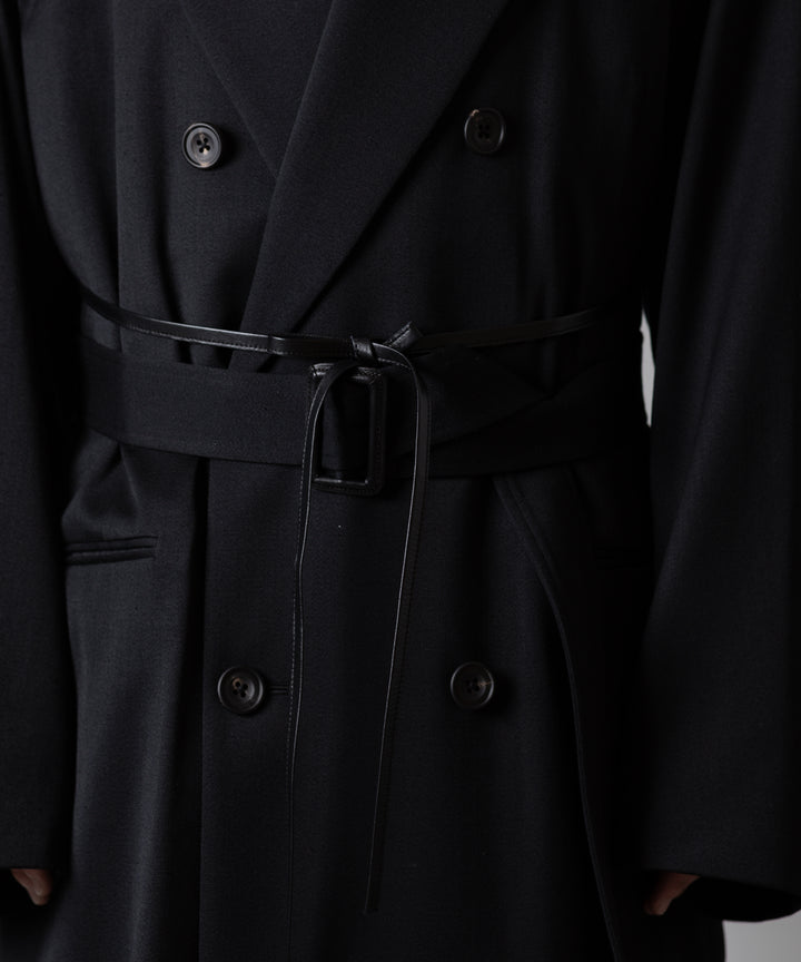 ssstein(シュタイン)のW/SI SATIN PEAK LAPEL LONG COAT - BLACKの公式通販サイトsession福岡セレクトショップ