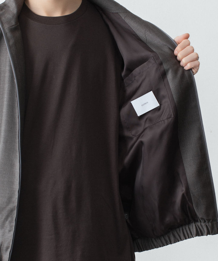 ssstein(シュタイン)のEXTRA FINE WOOL SHIRRED LIGHT ZIP JACKET - BROWN GREYの公式通販サイトsession福岡セレクトショップ