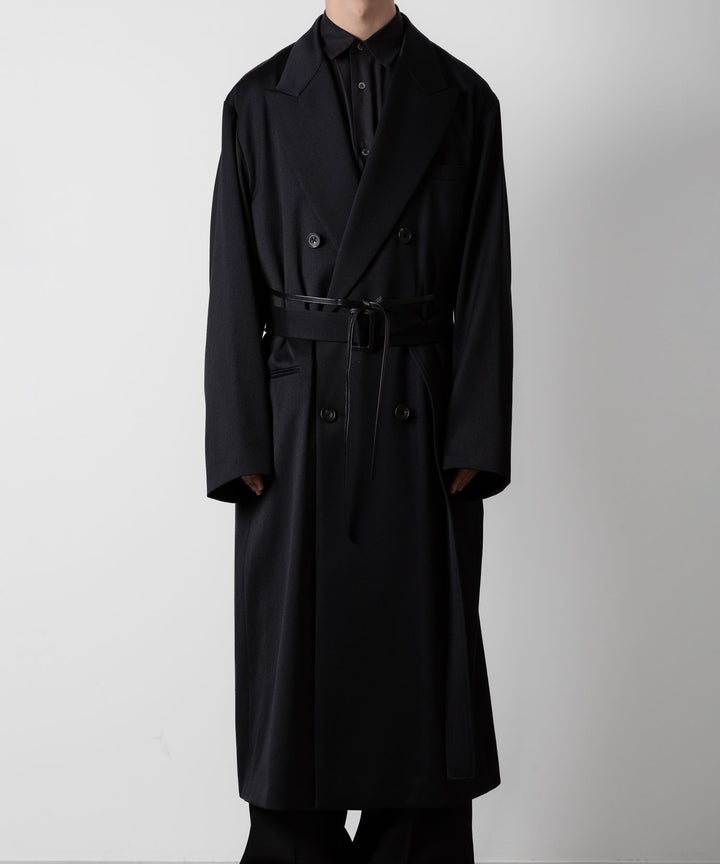 ssstein(シュタイン)のW/SI SATIN PEAK LAPEL LONG COAT - BLACKの公式通販サイトsession福岡セレクトショップ
