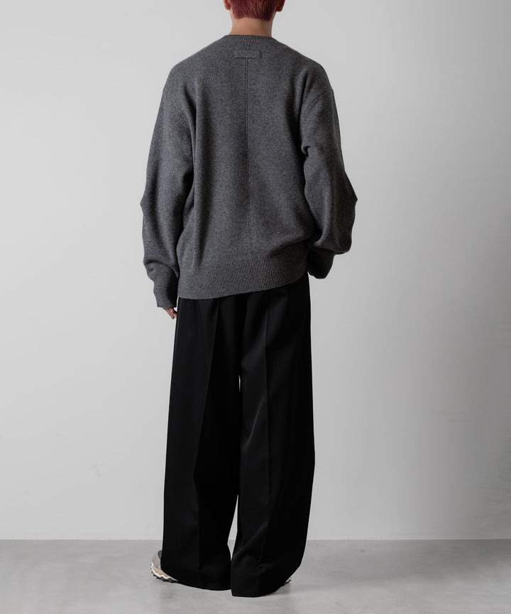 ssstein(シュタイン)のEXTRA FINE WOOL KNIT CURVE SLEEVE LS - DARK GREYの公式通販サイトsession福岡セレクトショップ