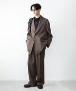 画像をギャラリービューアに読み込む, ssstein(シュタイン)のEASY LONG WIDE TROUSERS (2/90 WOOL GABARDINE) - DARK BEIGEの公式通販サイトsession福岡セレクトショップ
