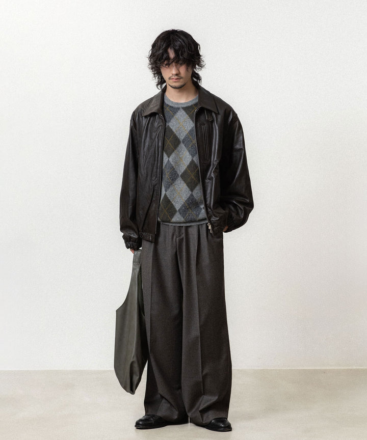 ssstein(シュタイン)のFINE WOOL ARGYLE KNIT CREW NECK LS - LIGHT GREY MULTIの公式通販サイトsession福岡セレクトショップ