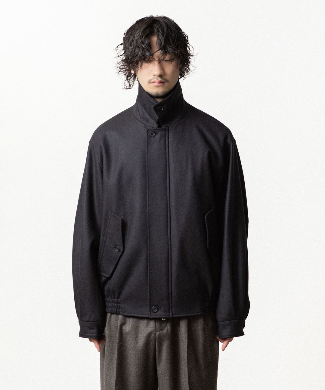 ssstein(シュタイン)のWOOL MELTON HARRINGTON JACKET - DARK CHARCOALの公式通販サイトsession福岡セレクトショップ