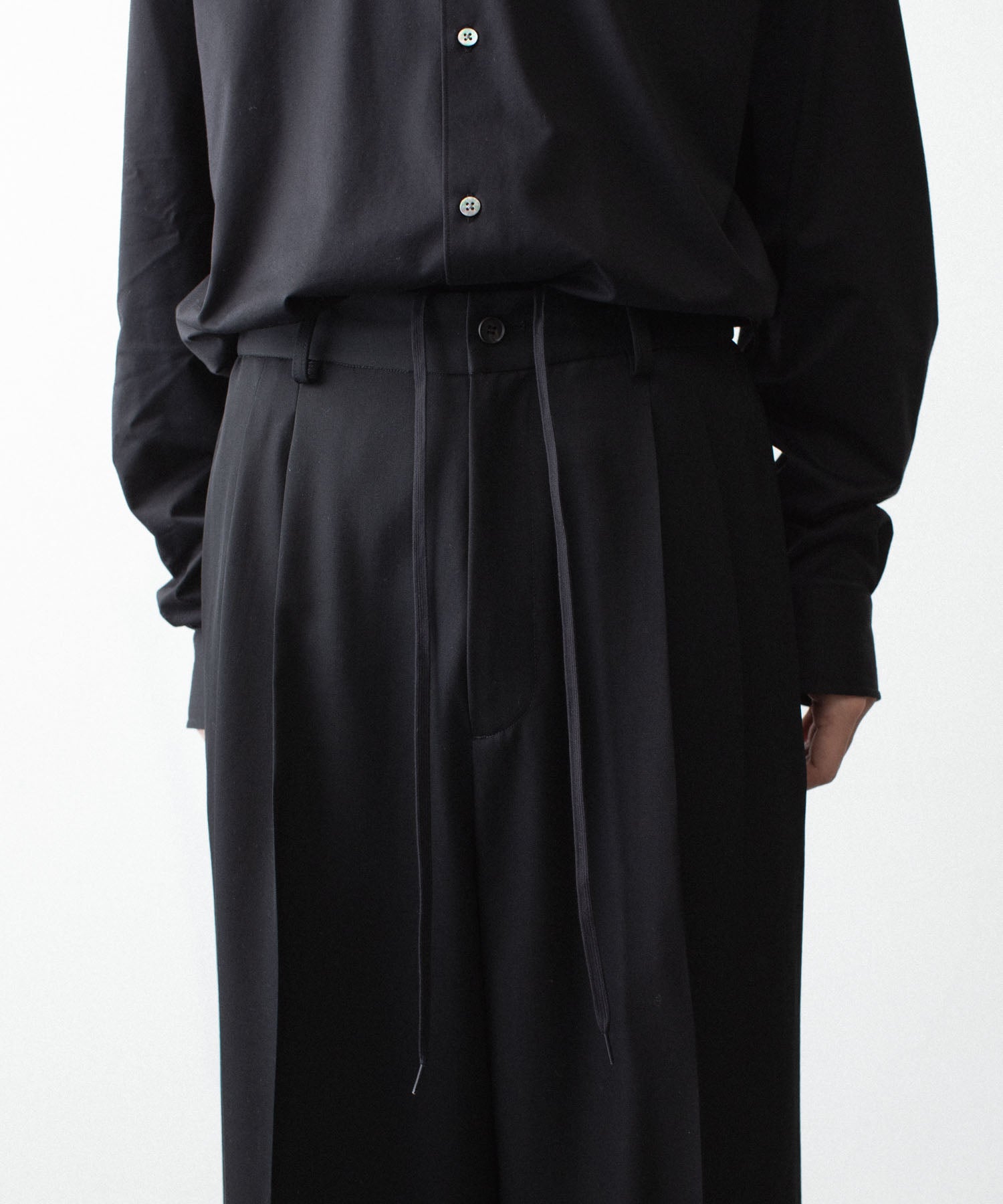 ssstein / シュタイン】EASY LONG WIDE TROUSERS (2/90 WOOL GABARDINE