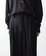 画像をギャラリービューアに読み込む, ssstein(シュタイン)のEASY LONG WIDE TROUSERS (2/90 WOOL GABARDINE) - BLACKの公式通販サイトsession福岡セレクトショップ
