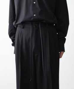 ssstein / シュタイン】EASY LONG WIDE TROUSERS (2/90 WOOL GABARDINE