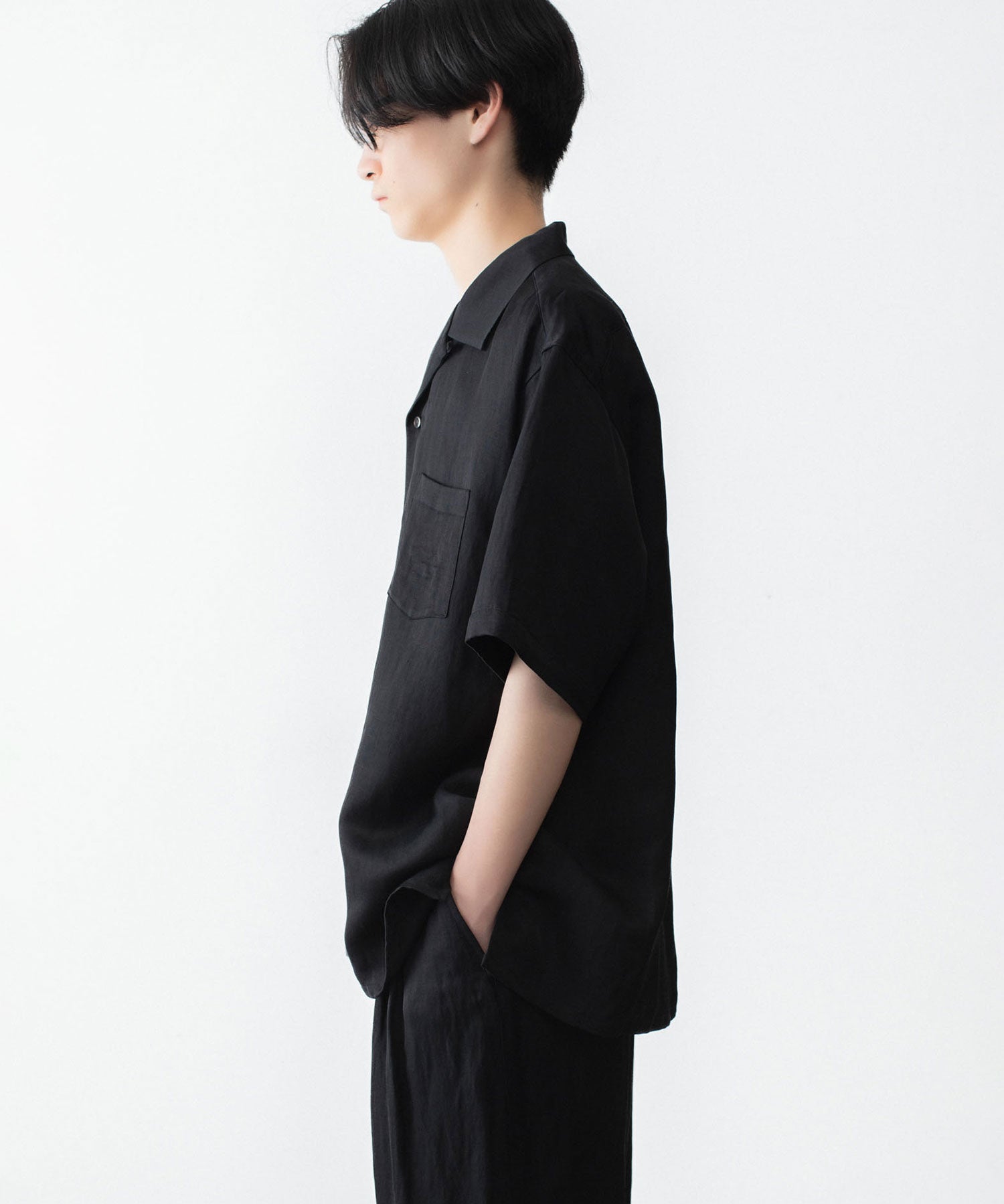ssstein / シュタイン】VIS/LI BRIGHT TWILL OVERSIZED OPEN COLLAR SS