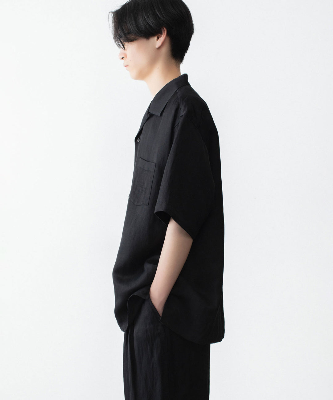 ssstein(シュタイン)のVIS/LI BRIGHT TWILL OVERSIZED OPEN COLLAR SS SHIRT - BLACKの公式通販サイトsession福岡セレクトショップ