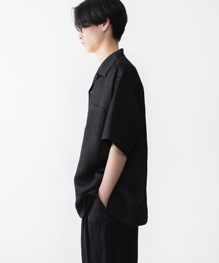 ssstein(シュタイン)のVIS/LI BRIGHT TWILL OVERSIZED OPEN COLLAR SS SHIRT - BLACKの公式通販サイトsession福岡セレクトショップ