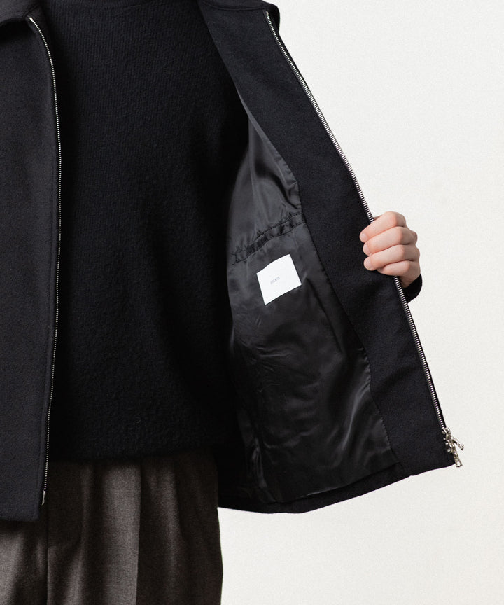 ssstein(シュタイン)のWOOL CASHMERE ZIP SHORT JACKET - BLACKの公式通販サイトsession福岡セレクトショップ