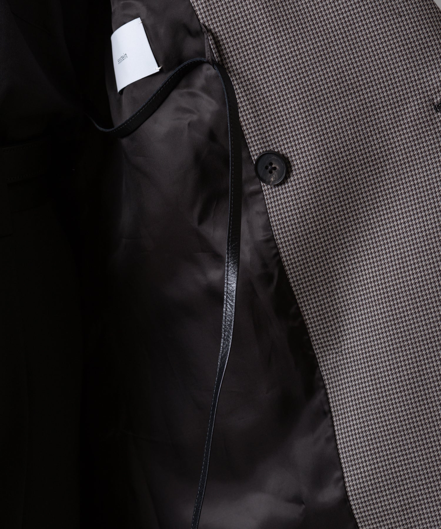 ssstein(シュタイン)のDOUBLE WEAVE HOUNDSTOOTH PEAK LAPEL SHORT COAT - HOUNDSTOOTHの公式通販サイトsession福岡セレクトショップ