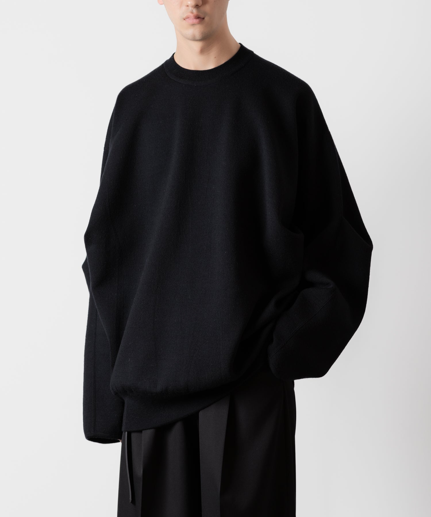 ssstein(シュタイン)のOVERSIZED DOUBLE KNIT REVERSIBLE LS - BLACK×BLACKの公式通販サイトsession福岡セレクトショップ