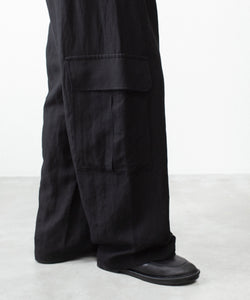 ssstein VIS/LI/RA TWILL カーゴトラウザーズ M ブラック ssstein / シュタイン】VIS/LI/RA TWILL CARGO TROUSERS - BLACK