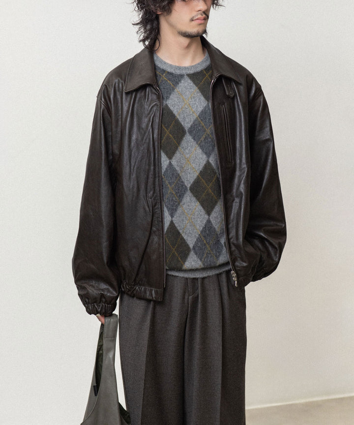 ssstein(シュタイン)のFINE WOOL ARGYLE KNIT CREW NECK LS - LIGHT GREY MULTIの公式通販サイトsession福岡セレクトショップ