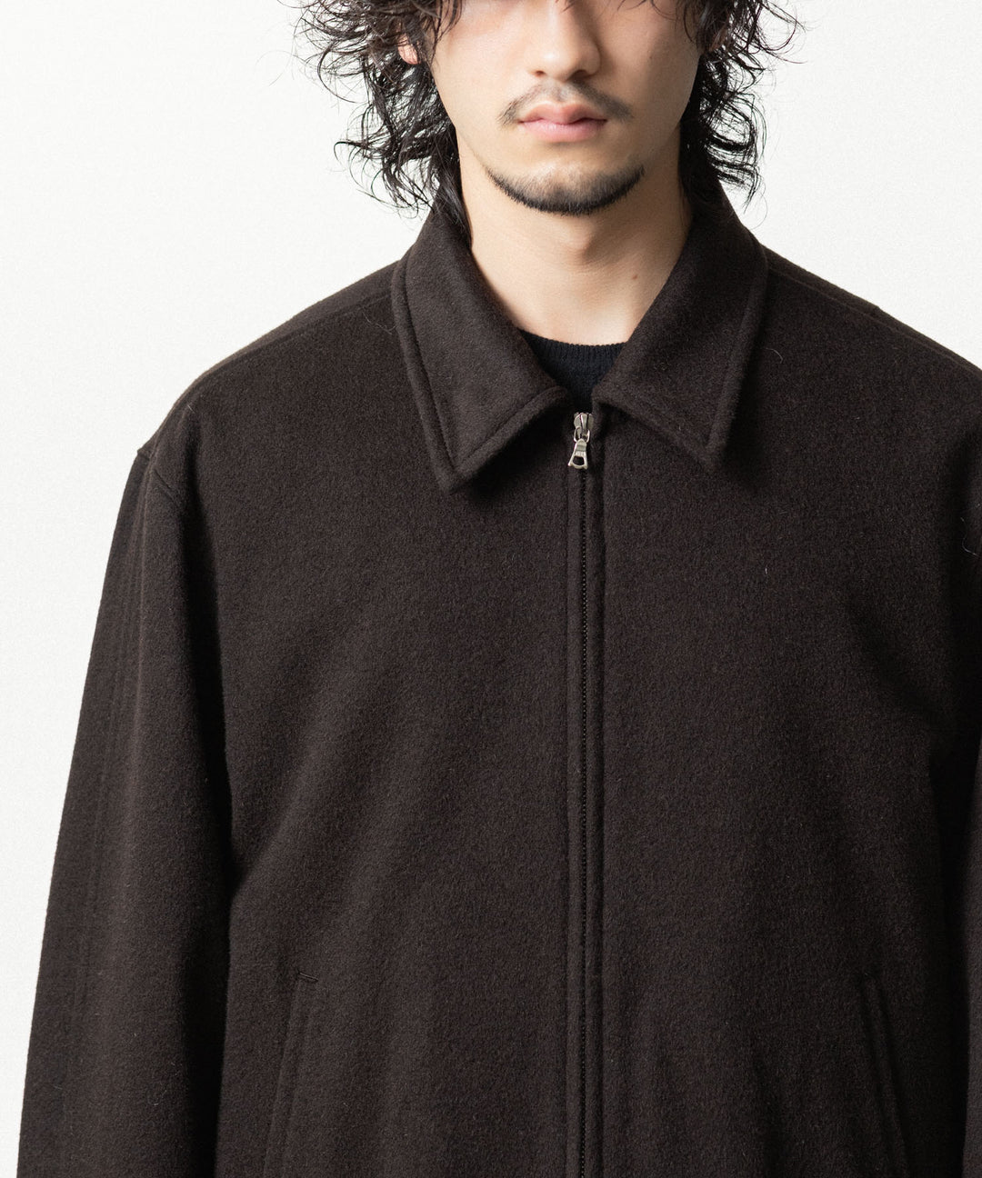 ssstein(シュタイン)のWOOL CASHMERE ZIP SHORT JACKET - DARK BROWNの公式通販サイトsession福岡セレクトショップ