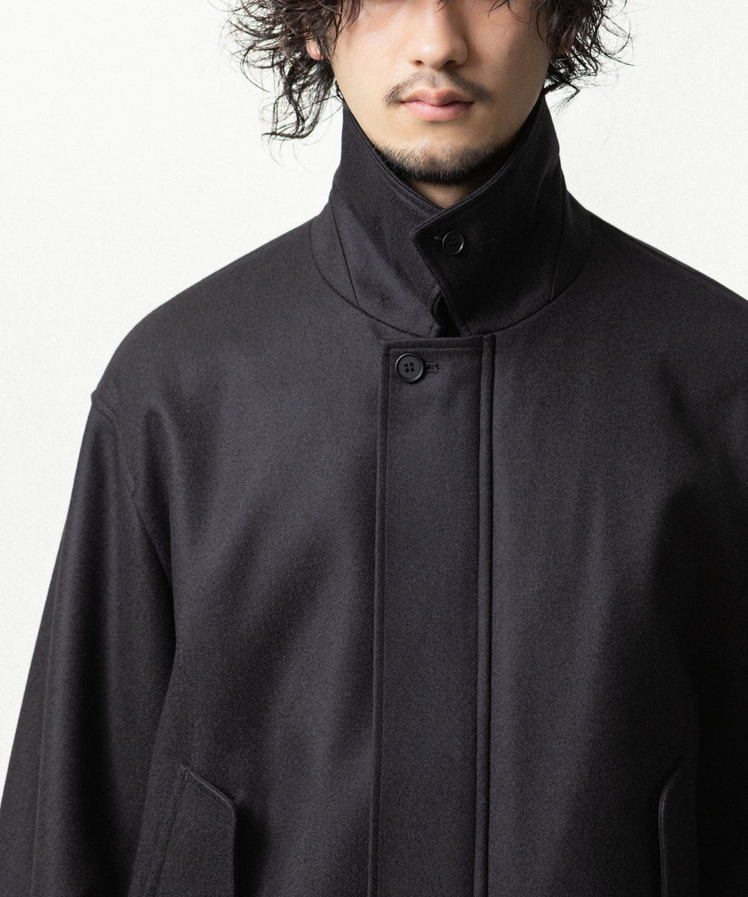ssstein(シュタイン)のWOOL MELTON HARRINGTON JACKET - DARK CHARCOALの公式通販サイトsession福岡セレクトショップ
