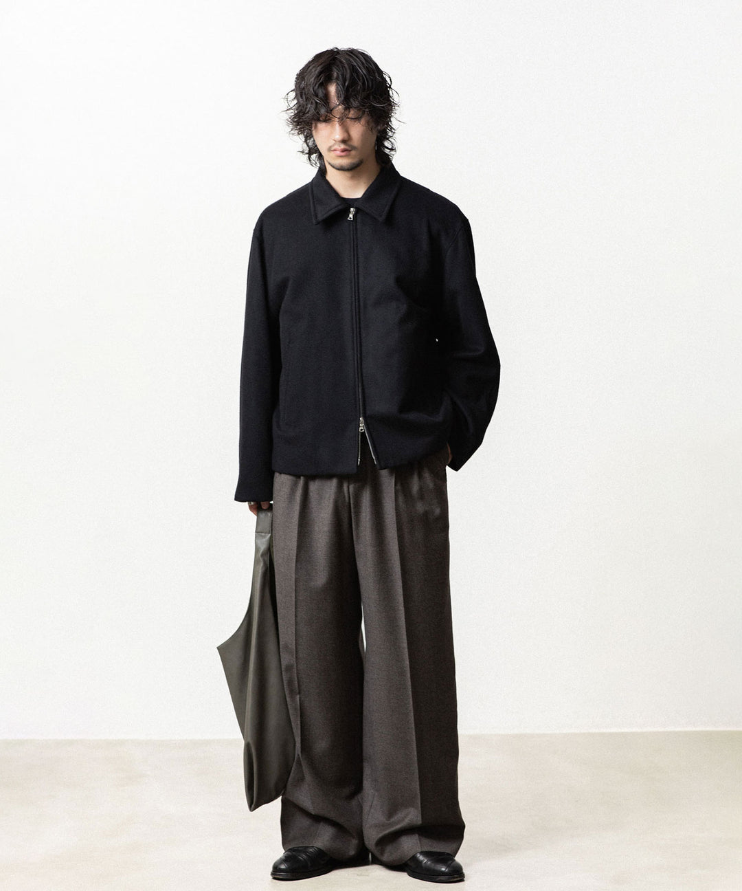ssstein(シュタイン)のWOOL CASHMERE ZIP SHORT JACKET - BLACKの公式通販サイトsession福岡セレクトショップ