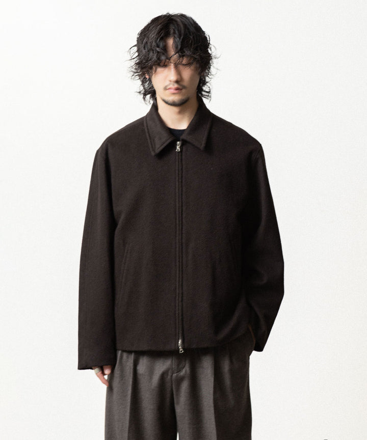 ssstein(シュタイン)のWOOL CASHMERE ZIP SHORT JACKET - DARK BROWNの公式通販サイトsession福岡セレクトショップ