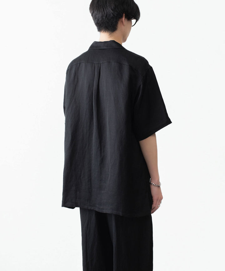 ssstein(シュタイン)のVIS/LI BRIGHT TWILL OVERSIZED OPEN COLLAR SS SHIRT - BLACKの公式通販サイトsession福岡セレクトショップ