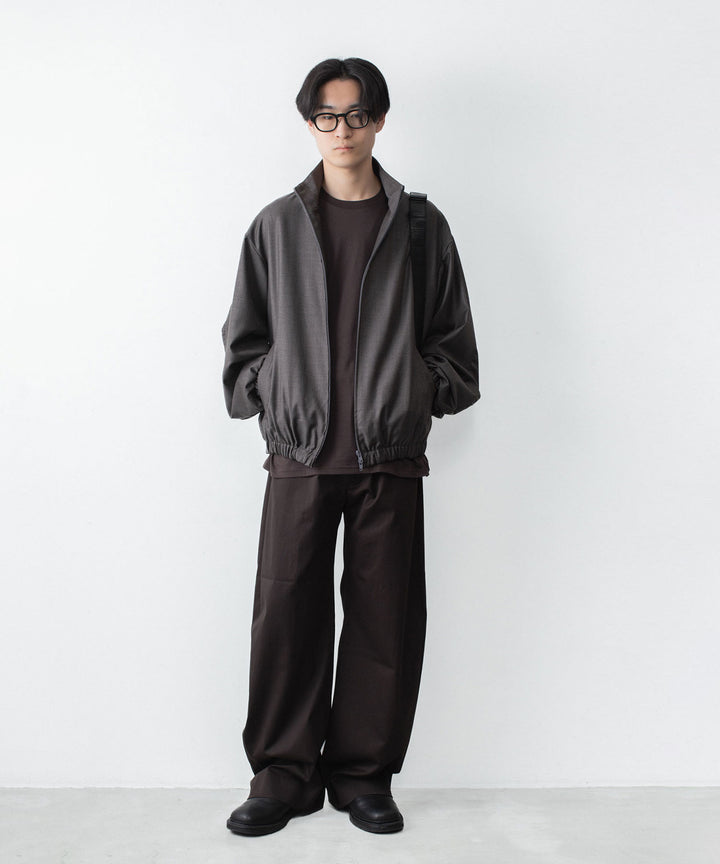 ssstein(シュタイン)のEXTRA FINE WOOL SHIRRED LIGHT ZIP JACKET - BROWN GREYの公式通販サイトsession福岡セレクトショップ