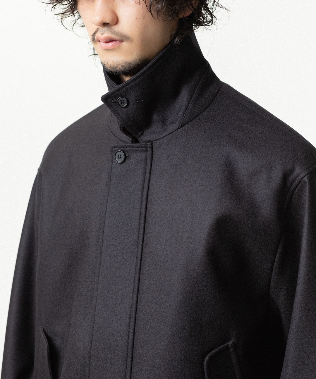 ssstein(シュタイン)のWOOL MELTON HARRINGTON JACKET - DARK CHARCOALの公式通販サイトsession福岡セレクトショップ