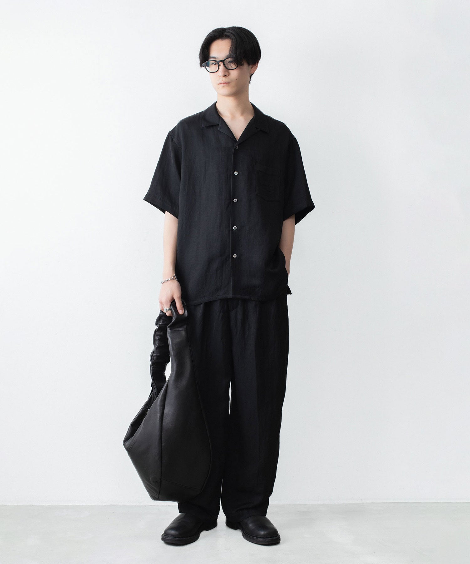 ssstein / シュタイン】VIS/LI BRIGHT TWILL OVERSIZED OPEN COLLAR SS