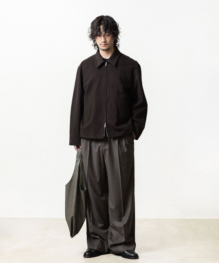 ssstein(シュタイン)のWOOL CASHMERE ZIP SHORT JACKET - DARK BROWNの公式通販サイトsession福岡セレクトショップ