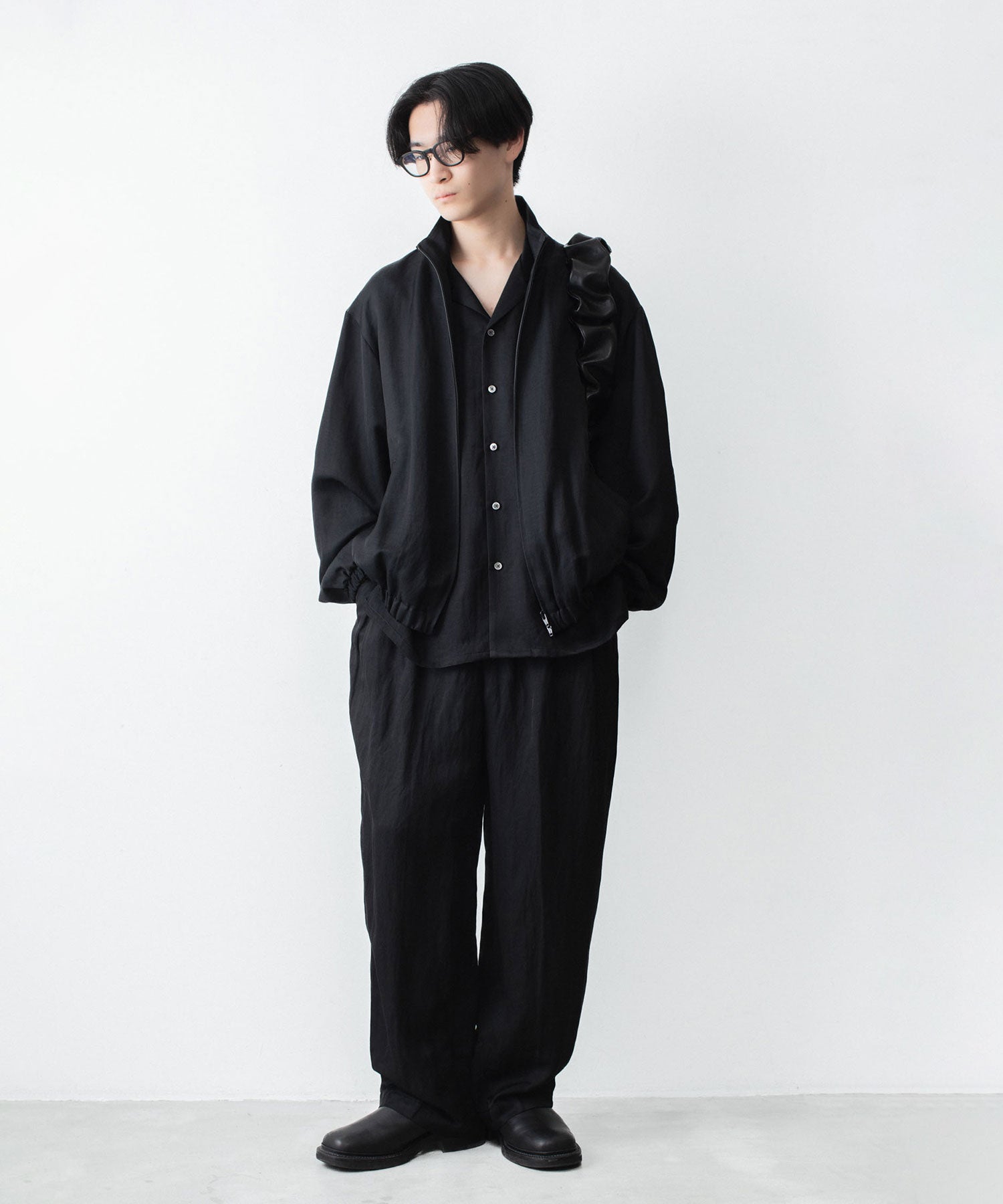 ssstein / シュタイン】VIS/LI BRIGHT TWILL OVERSIZED OPEN COLLAR SS