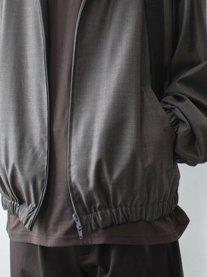 ssstein(シュタイン)のEXTRA FINE WOOL SHIRRED LIGHT ZIP JACKET - BROWN GREYの公式通販サイトsession福岡セレクトショップ