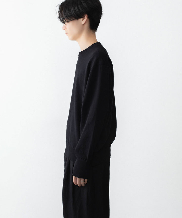 ssstein(シュタイン)のORGANIC COTTON KNIT CREW NECK LS - BLACKの公式通販サイトsession福岡セレクトショップ