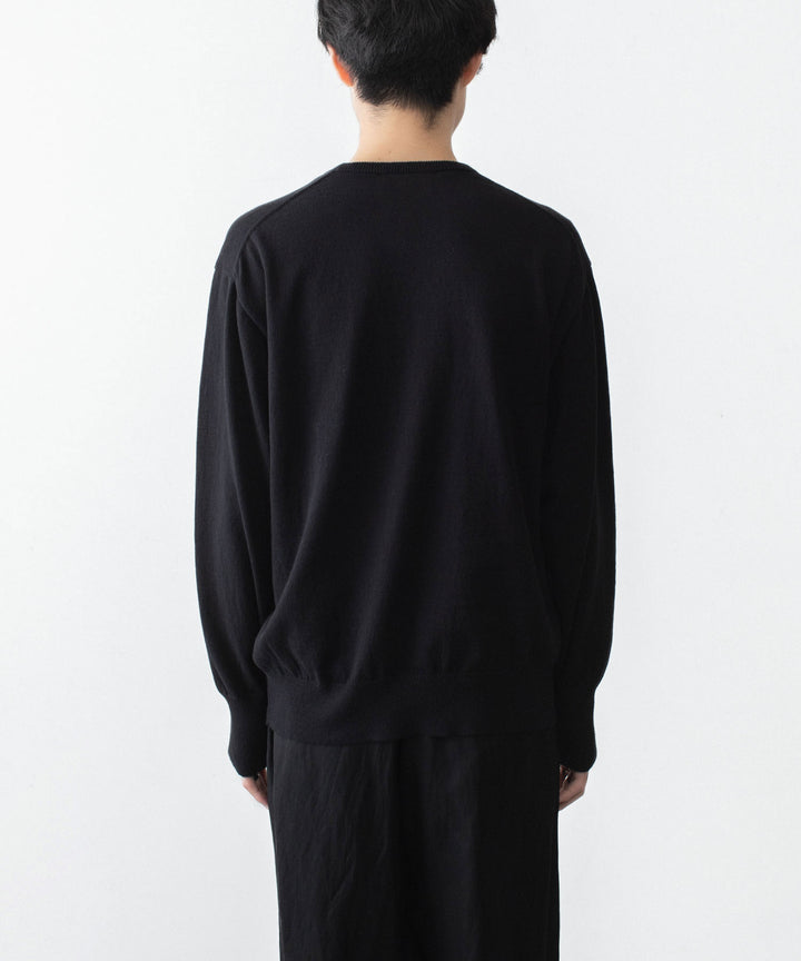ssstein(シュタイン)のORGANIC COTTON KNIT CREW NECK LS - BLACKの公式通販サイトsession福岡セレクトショップ