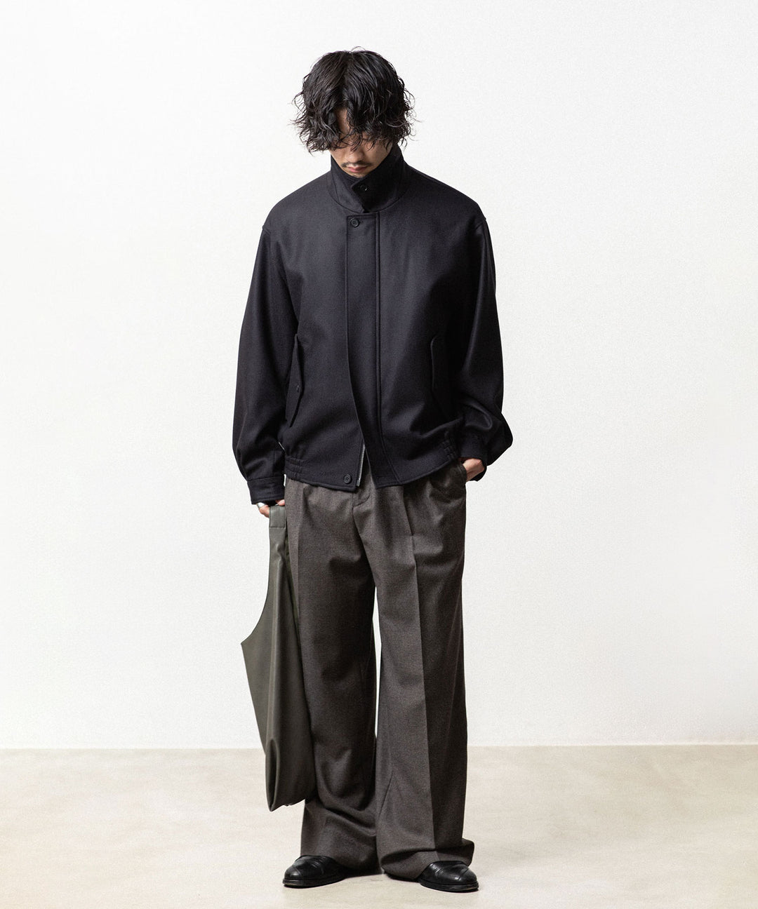 ssstein(シュタイン)のWOOL MELTON HARRINGTON JACKET - DARK CHARCOALの公式通販サイトsession福岡セレクトショップ
